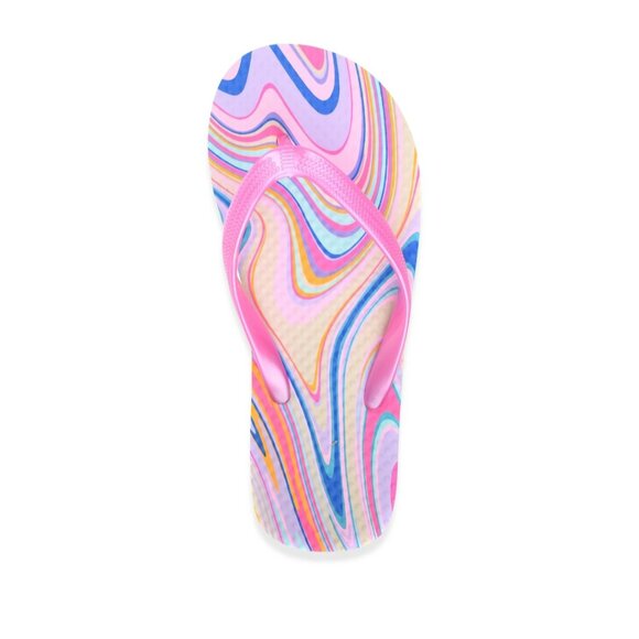 WONDER NATION Big Girl Printed Flip Flops Sandals (4-5) - Picture 1 of 5